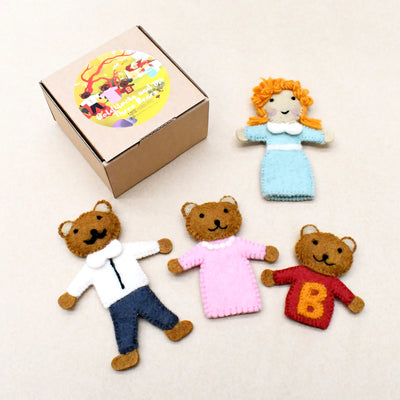 Goldilocks and the Three Bears, Finger Puppet Set by Tara Treasures - Friends of K