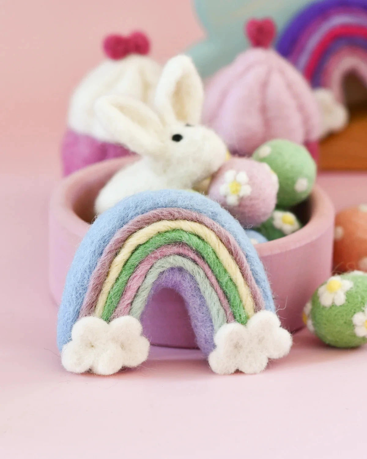 Tara Treasures | Felt Rainbows (Pastel Coloured) - 3 Rainbows by Tara Treasures - Friends of K