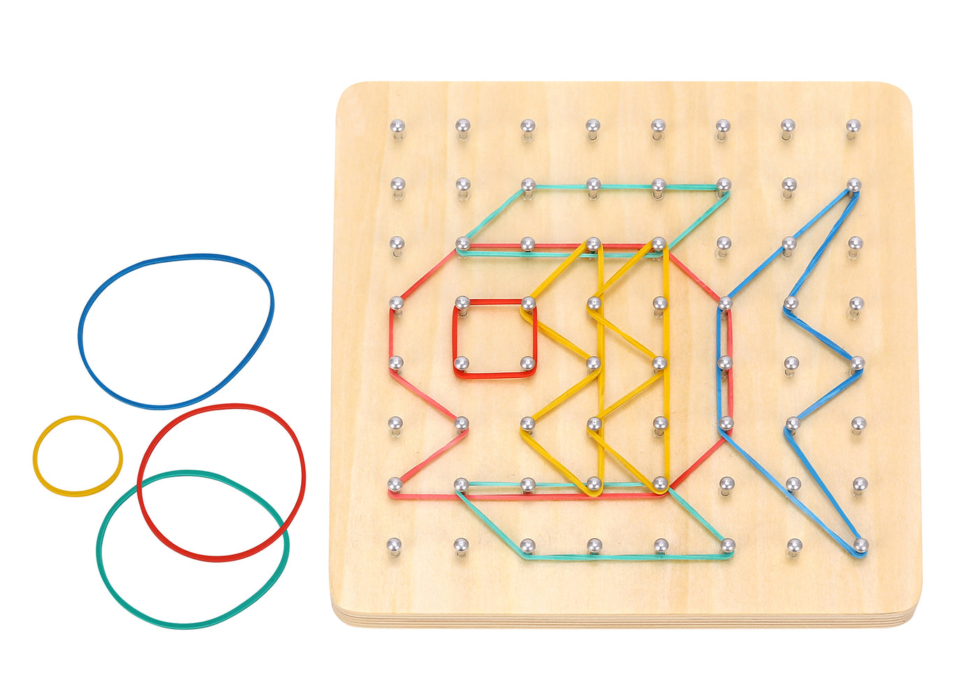 Creative Rubber Band Geoboard Pattern Puzzle Game by Tooky Toy - Friends of K
