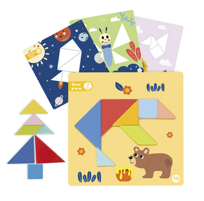 Magnetic Tangram Play Brainteaser Puzzle by Tooky Toy - Friends of K