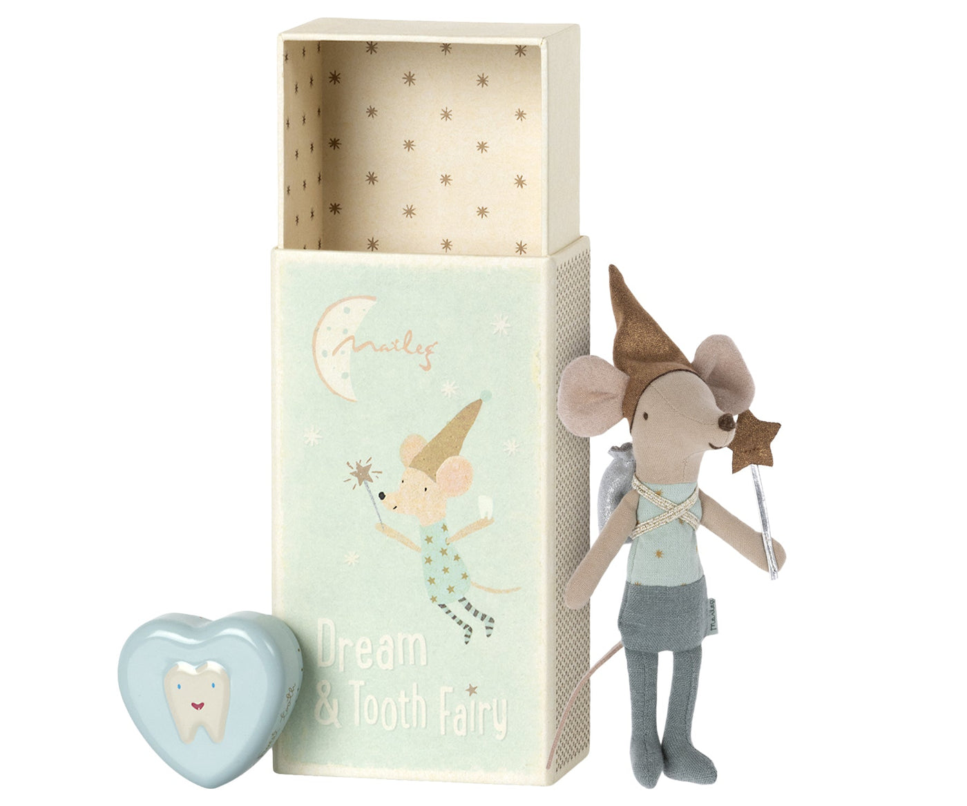 Tooth Fairy Mouse in box Blue by Maileg - Friends of K