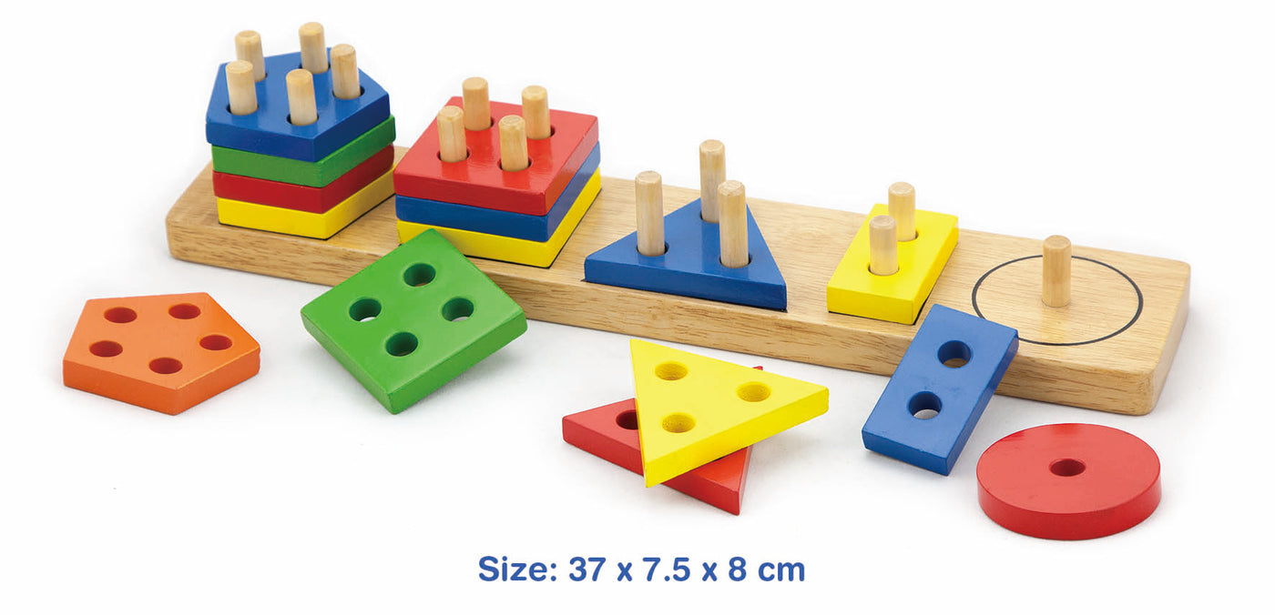 Geometric Block Sorter by Viga Toys - Friends of K