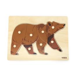 Wooden Montessori Puzzle - Bear by Viga Toys - Friends of K