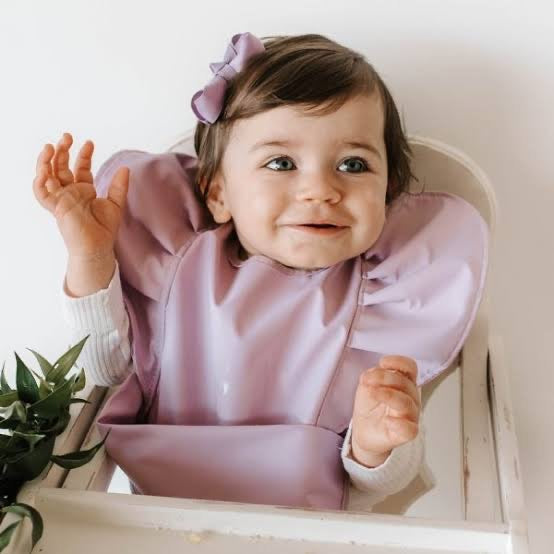 Waterproof Snuggle Bib - Lavender Frill by Snuggle Hunny Kids - Friends of K