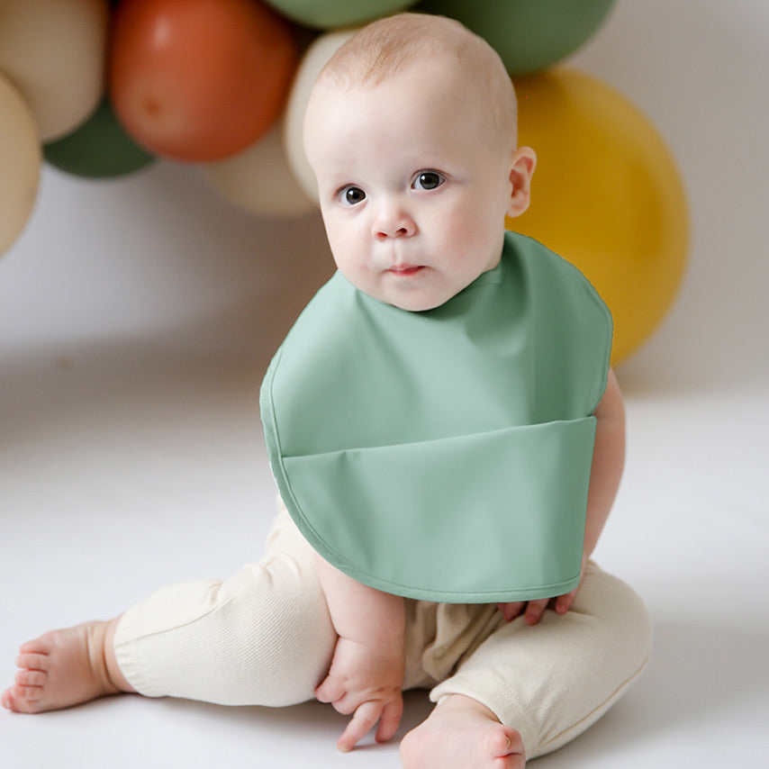 Waterproof Snuggle Bib - Sage by Snuggle Hunny Kids - Friends of K