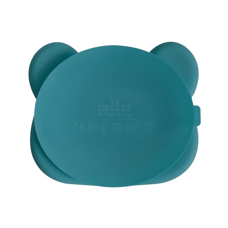 Bear Stickie™ Plate - Blue Dusk by We Might Be Tiny - Friends of K