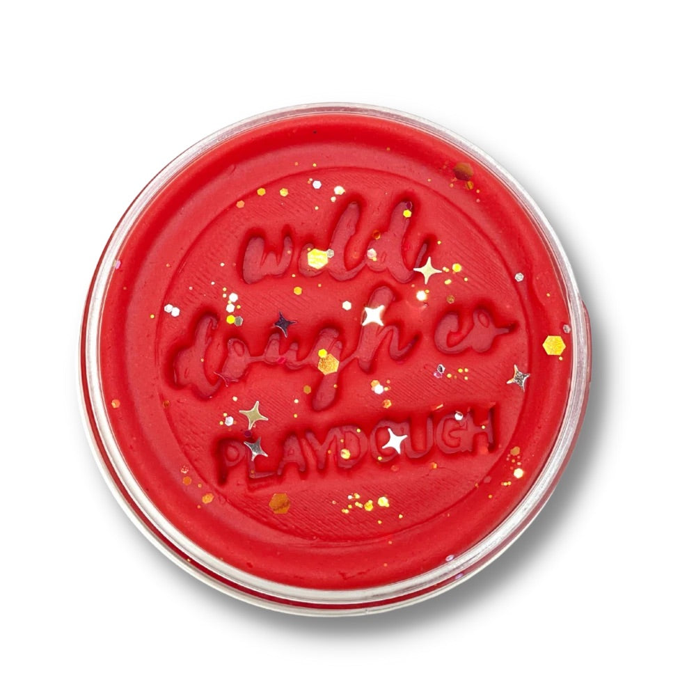 Twinkle Red Playdough (Cranberry scented) by Wild Dough Co - Friends of K