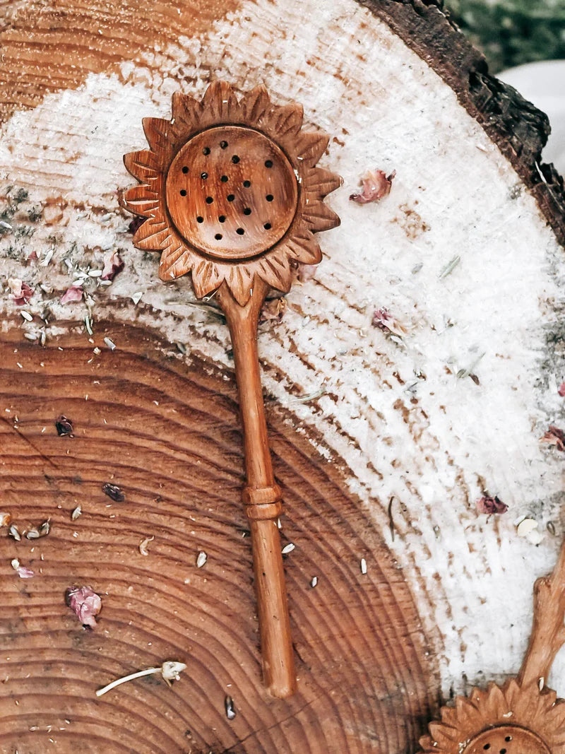Sunflower Slotted Spoon by Wild Mountain Child - Friends of K