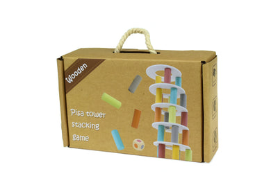 Wooden Pisa Tower Balancing Game by Kaper Kidz - Friends of K