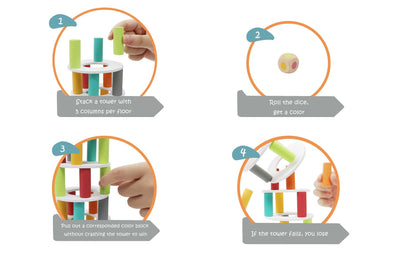 Wooden Pisa Tower Balancing Game by Kaper Kidz - Friends of K