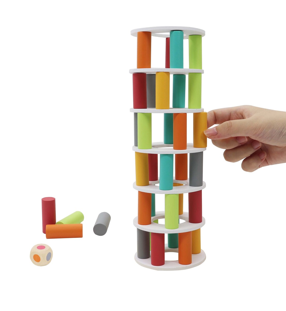 Wooden Pisa Tower Balancing Game by Kaper Kidz - Friends of K
