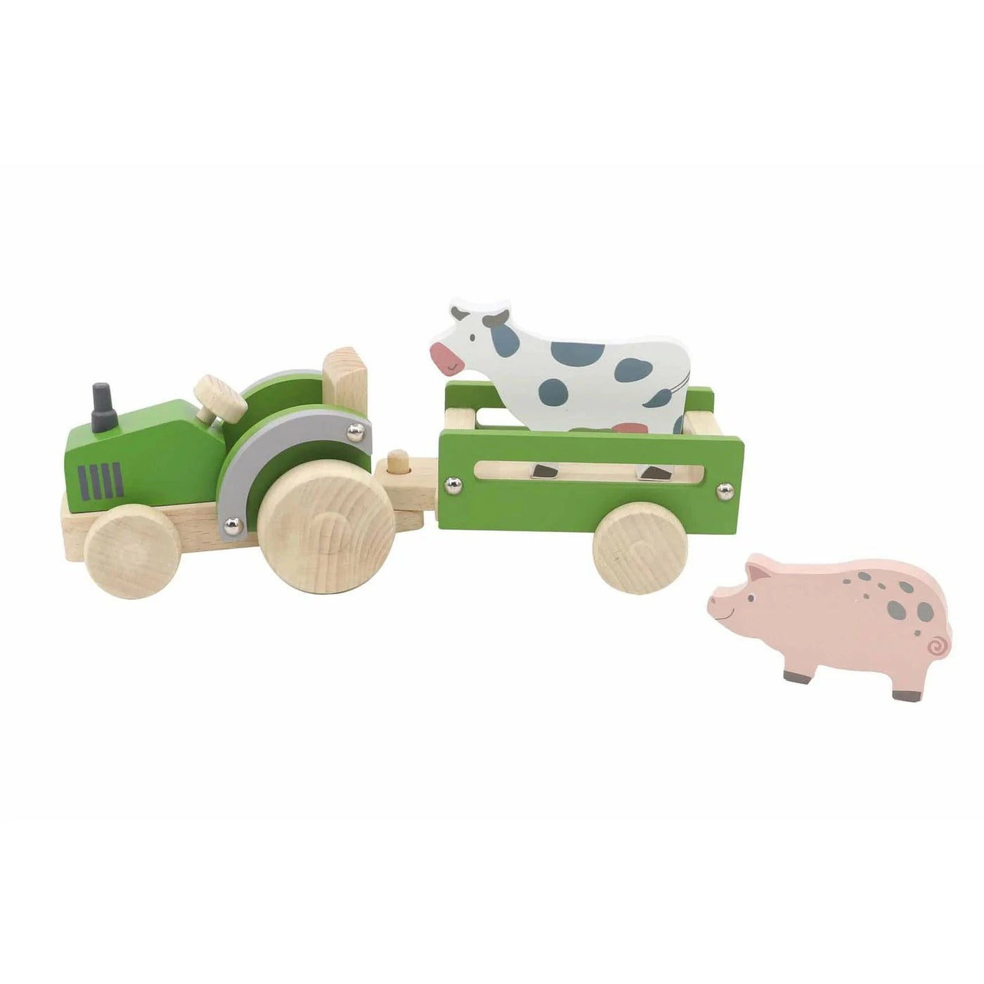 Wooden Tractor with Farm Animal by Kaper Kidz - Friends of K