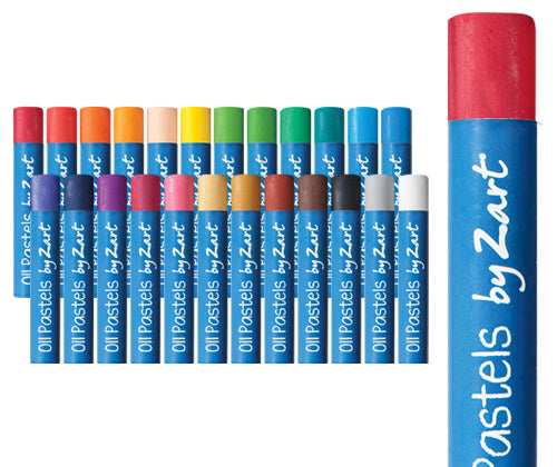 Basics Oil Pastels Large 24’s Asst by Zart Art - Friends of K