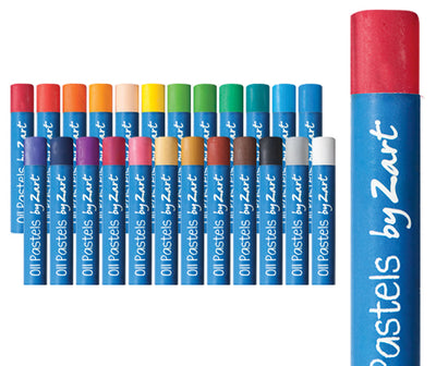 Basics Oil Pastels Large 24’s Asst by Zart Art - Friends of K