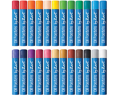 Basics Oil Pastels Large 24’s Asst by Zart Art - Friends of K