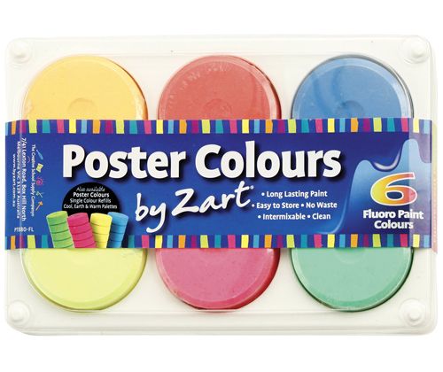 Poster Colours by Zart 6’s Fluoro by Zart Art - Friends of K